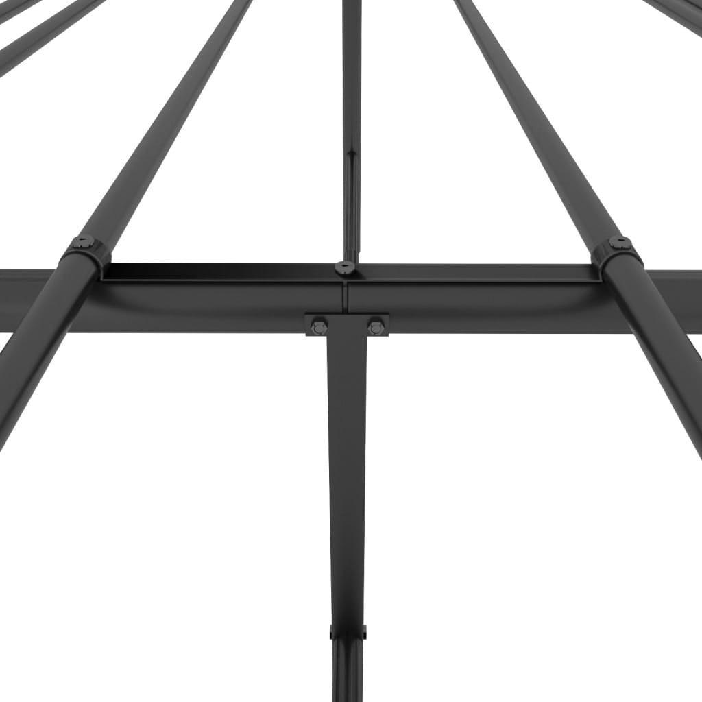 Cadre de lit métal sans matelas avec tête de lit noir 120x200cm - XIOS