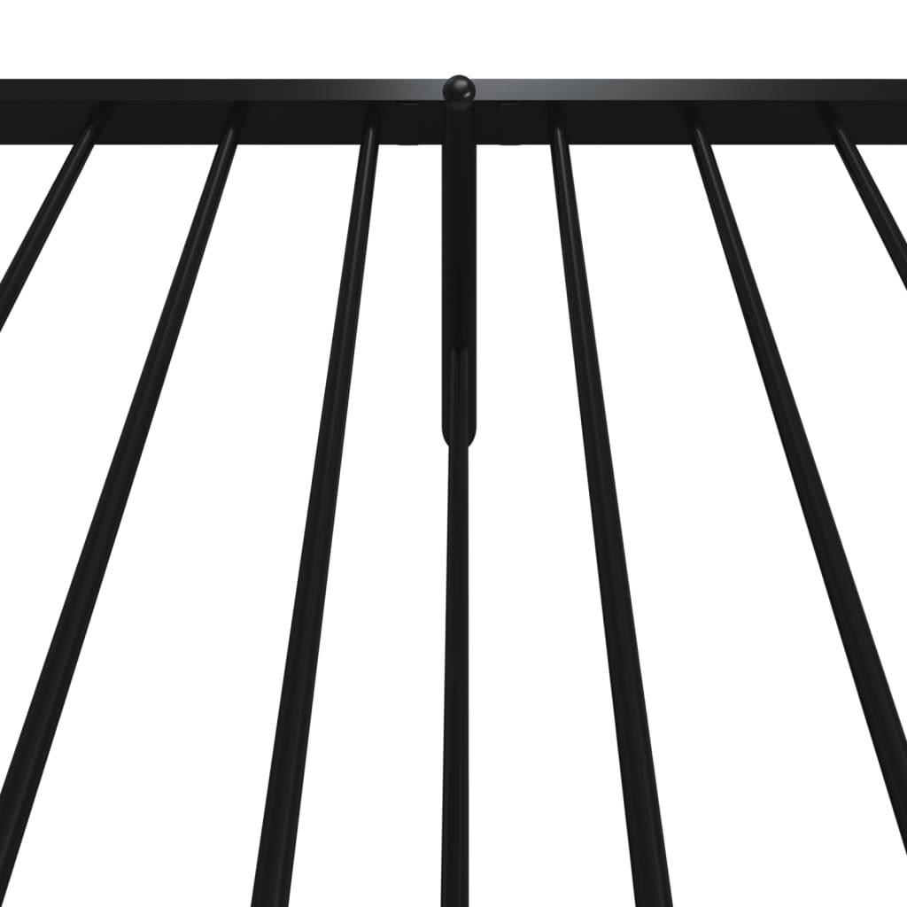 Cadre de lit métal sans matelas avec pied de lit noir 80x200 cm - XIOS