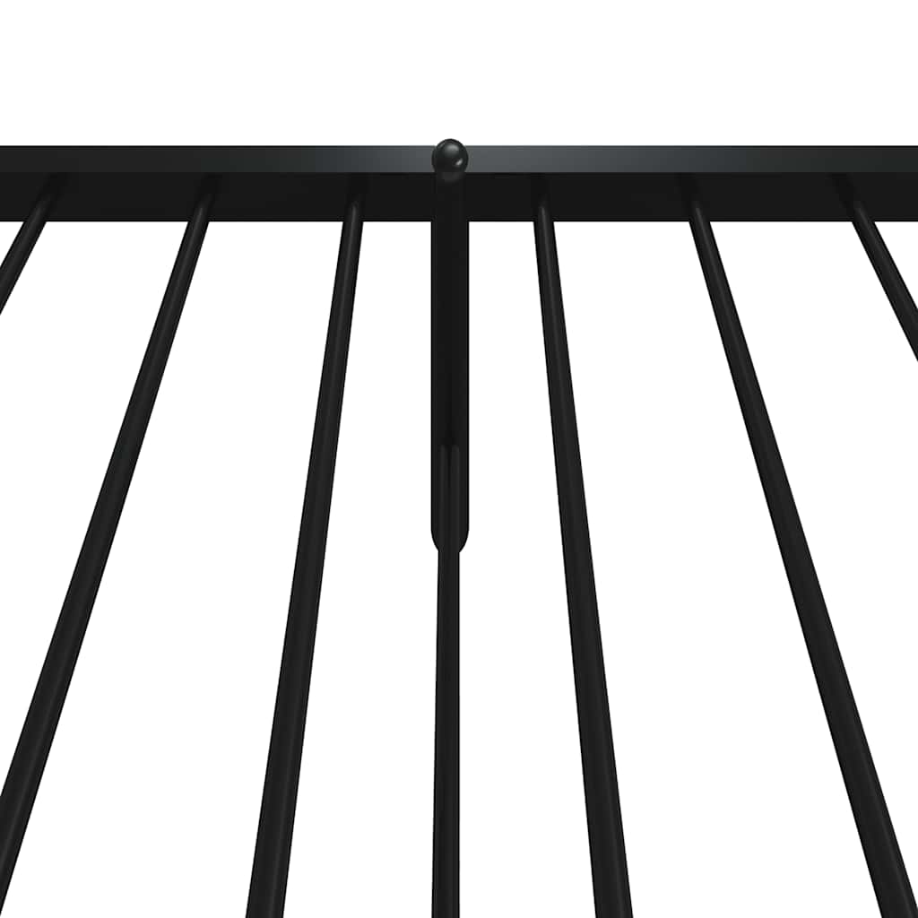 Cadre de lit métal sans matelas et pied de lit noir 100x200 cm - XIOS