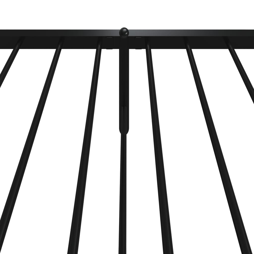 Cadre de lit métal sans matelas avec pied de lit noir 107x203cm - XIOS
