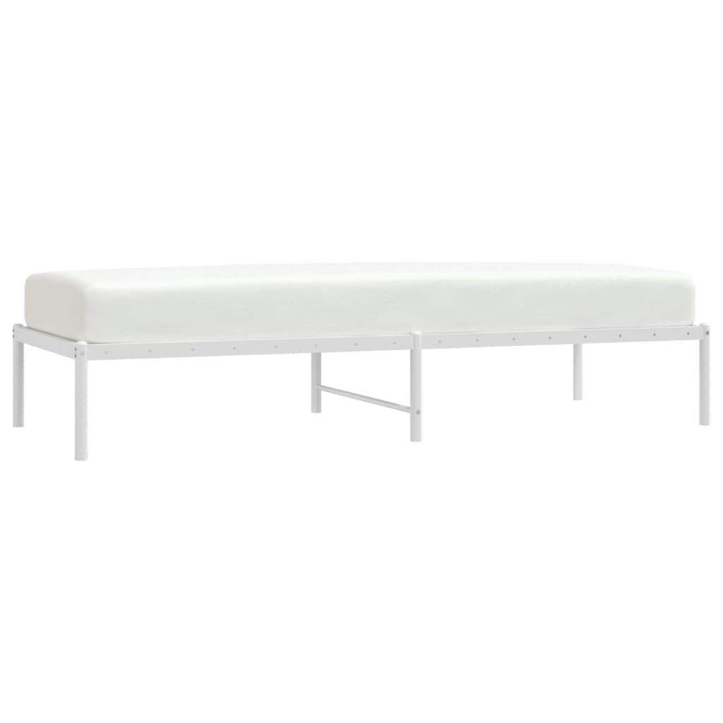 Cadre de lit métal sans matelas blanc 75x190 cm - XIOS