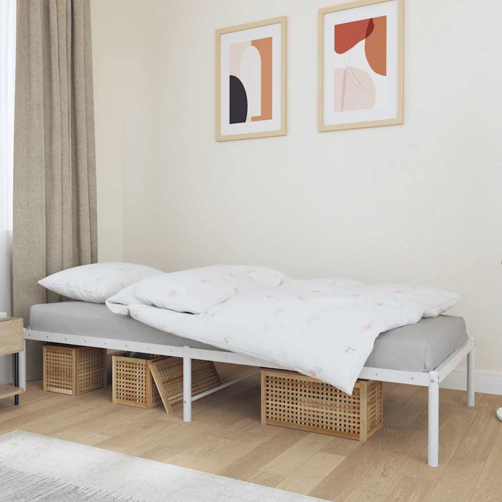 Cadre de lit métal blanc 80x200 cm - XIOS