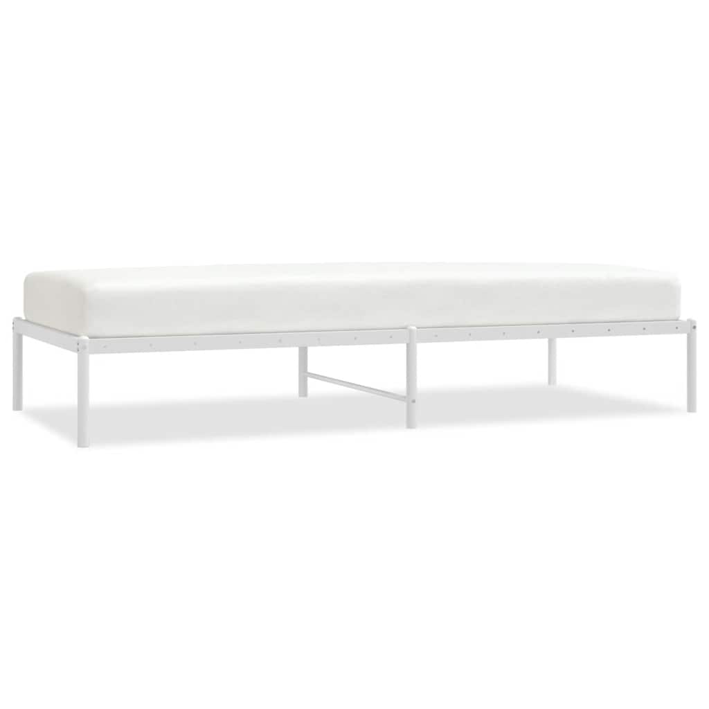 Cadre de lit métal sans matelas blanc 90x200 cm - XIOS