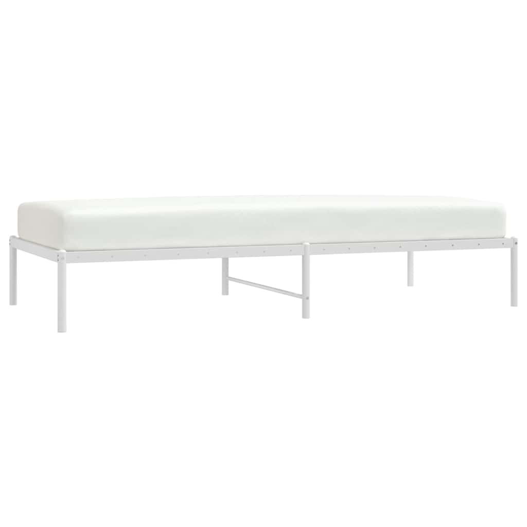 Cadre de lit métal sans matelas blanc 90x200 cm - XIOS
