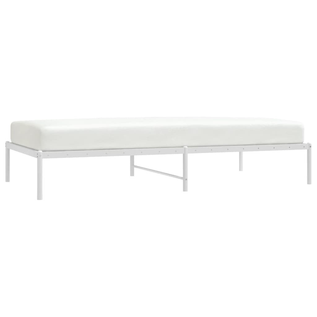 Cadre de lit métal sans matelas blanc 100x200 cm - XIOS