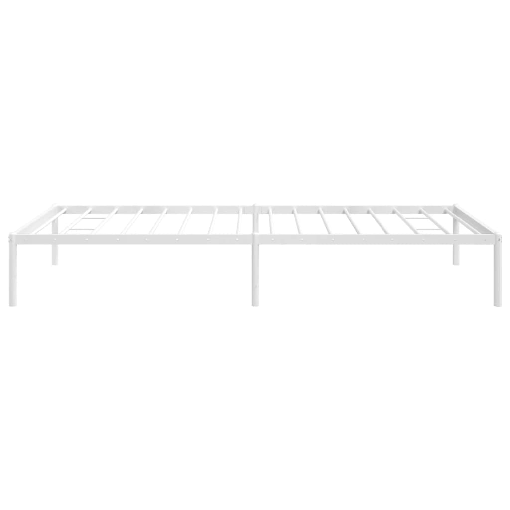 Cadre de lit métal sans matelas blanc 100x200 cm - XIOS