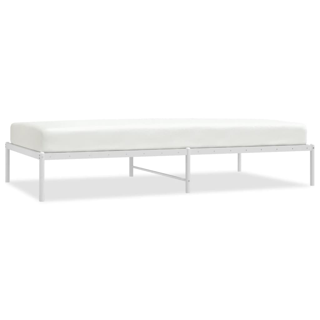 Cadre de lit en métal sans matelas blanc 107x203 cm - XIOS