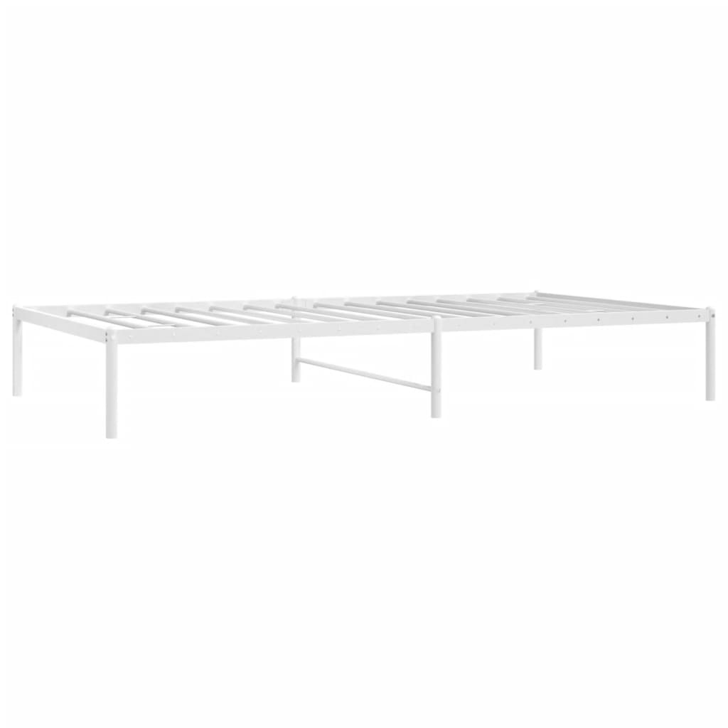 Cadre de lit en métal sans matelas blanc 107x203 cm - XIOS
