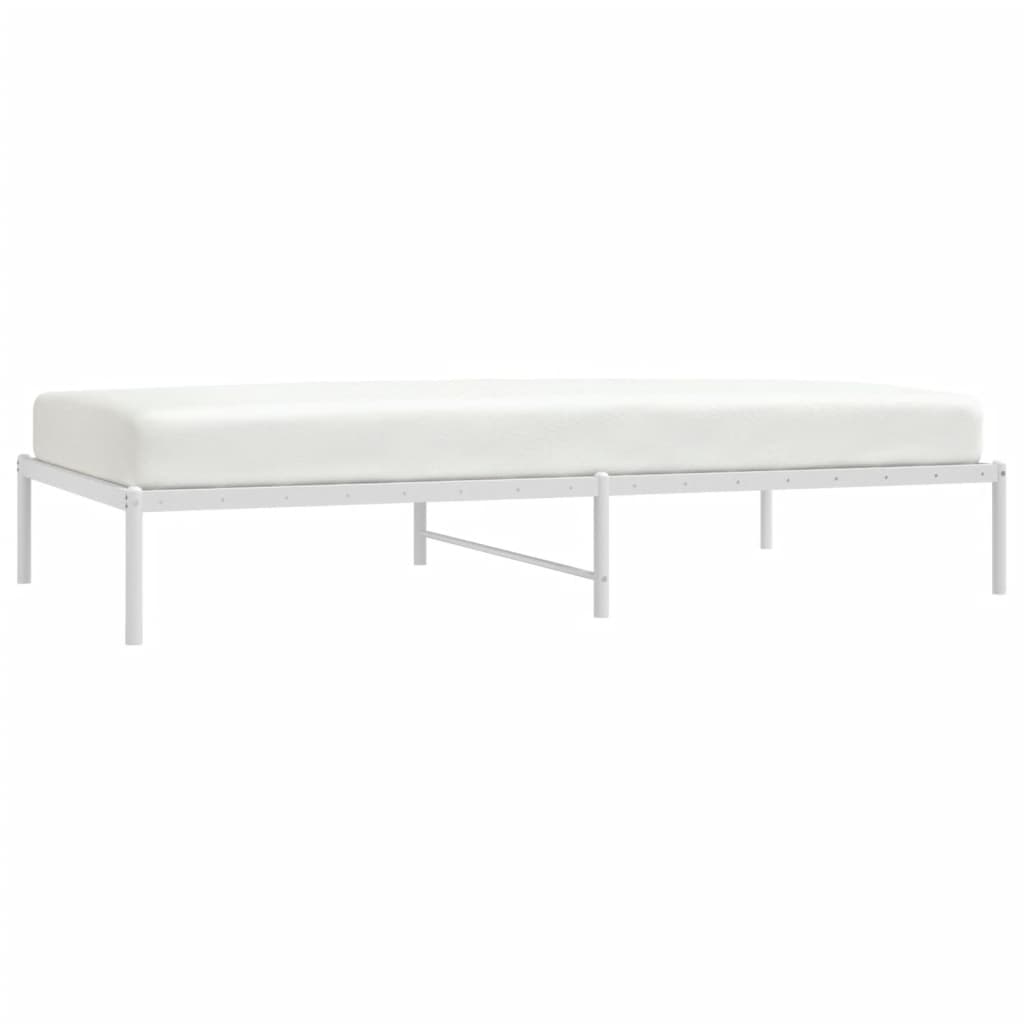Cadre de lit en métal sans matelas blanc 107x203 cm - XIOS