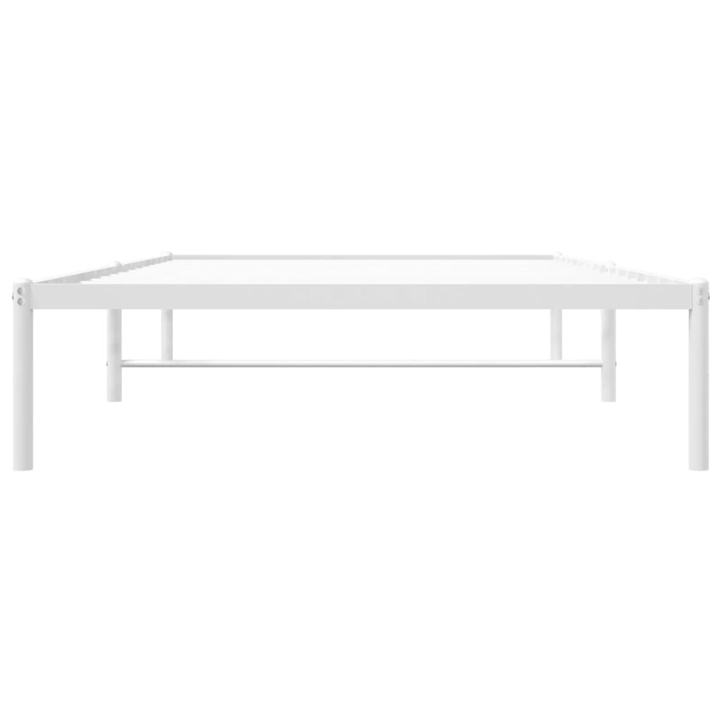Cadre de lit en métal sans matelas blanc 107x203 cm - XIOS