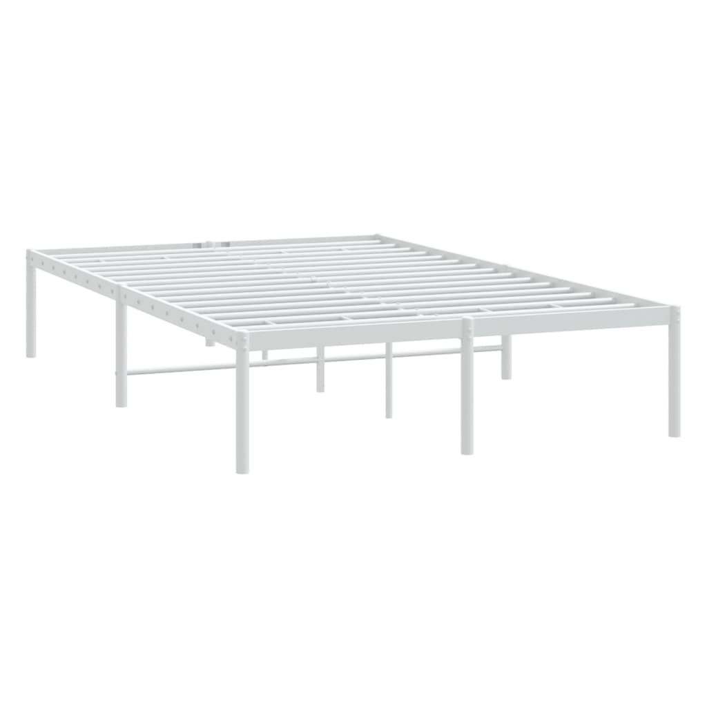 Cadre de lit métal blanc 120x190 cm - XIOS