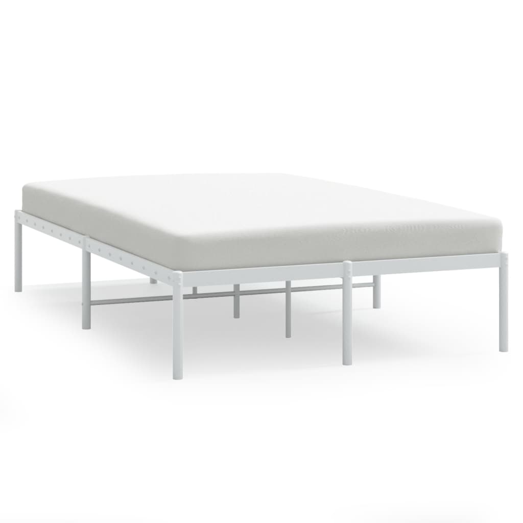 Cadre de lit métal sans matelas blanc 120x200 cm - XIOS