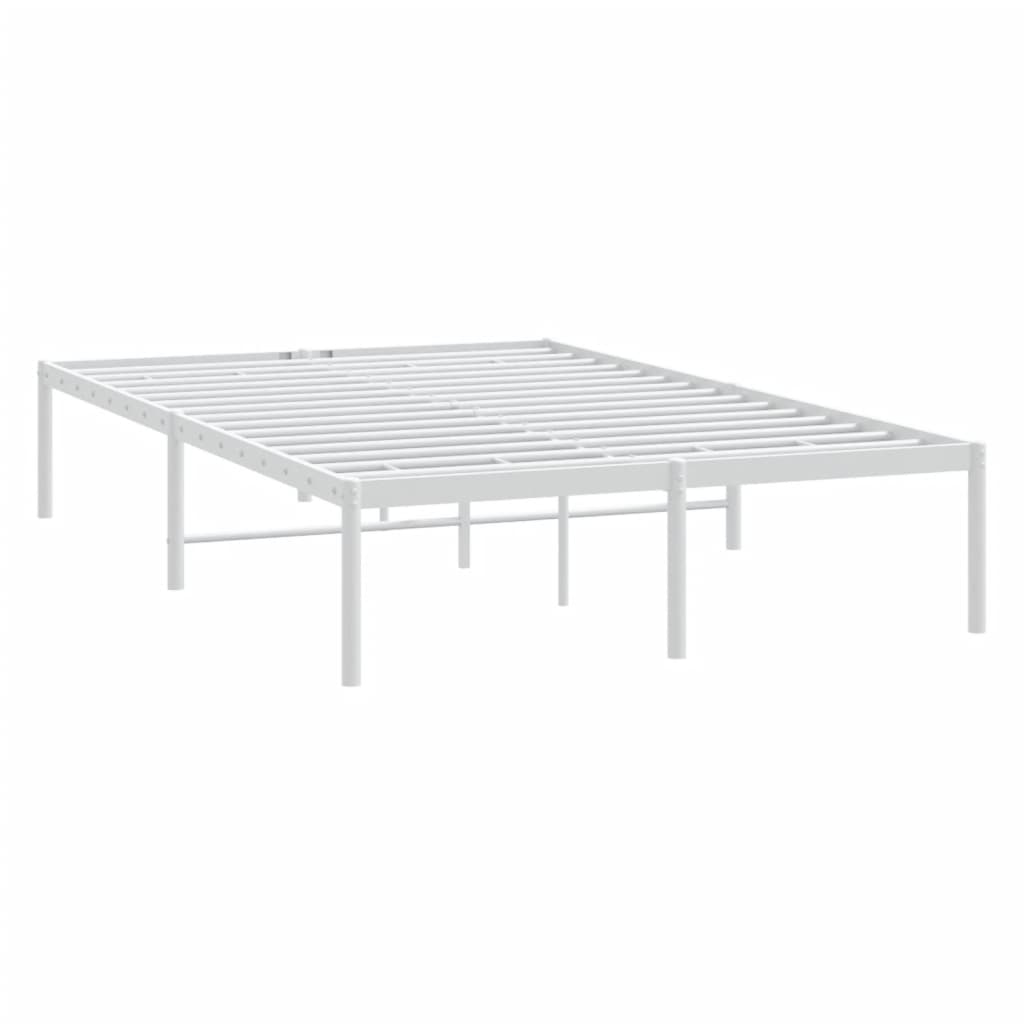 Cadre de lit métal sans matelas blanc 120x200 cm - XIOS