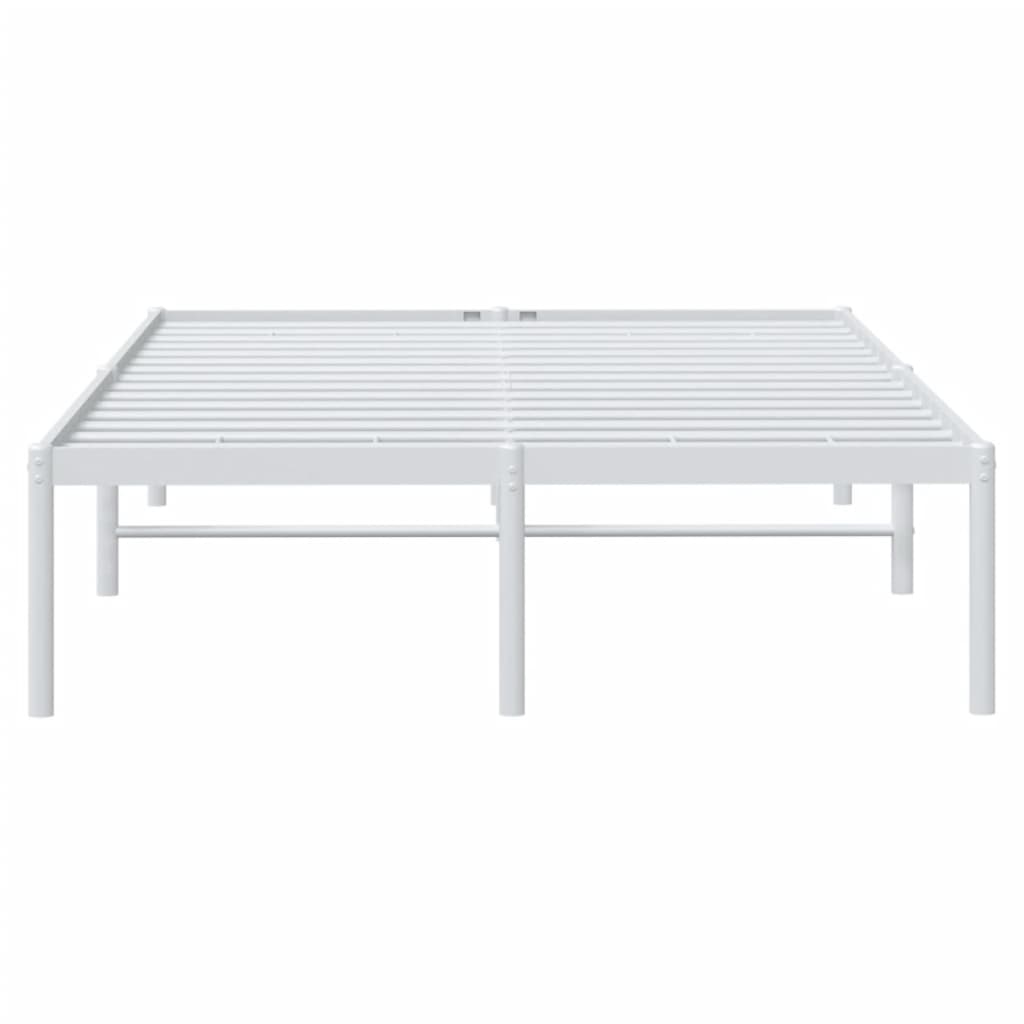 Cadre de lit métal sans matelas blanc 120x200 cm - XIOS