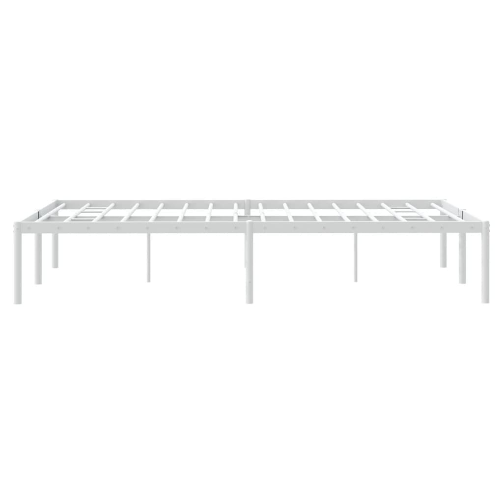 Cadre de lit métal sans matelas blanc 120x200 cm - XIOS
