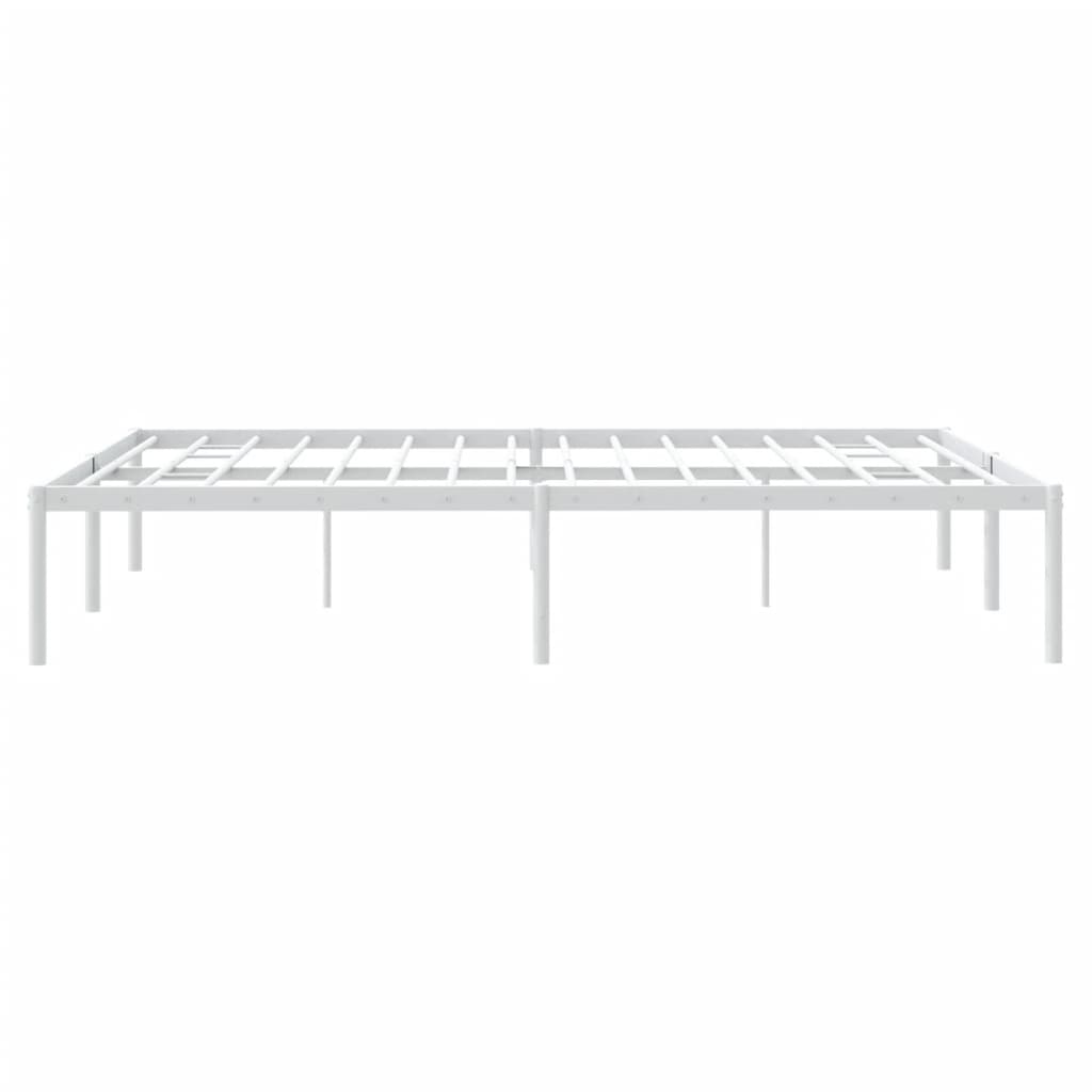 Cadre de lit métal blanc 140x190 cm - XIOS