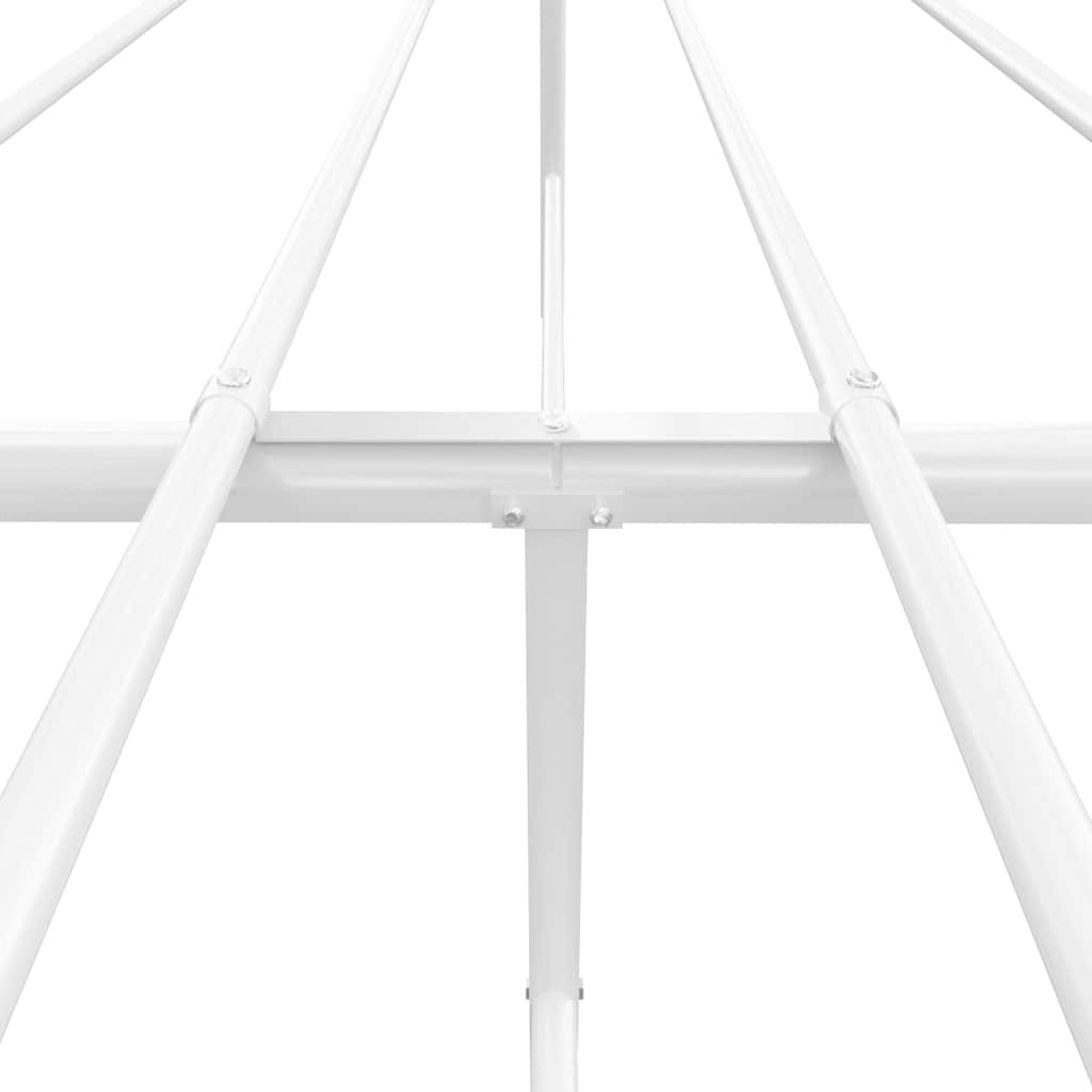 Cadre de lit métal sans matelas et tête de lit blanc 135x190 cm - XIOS