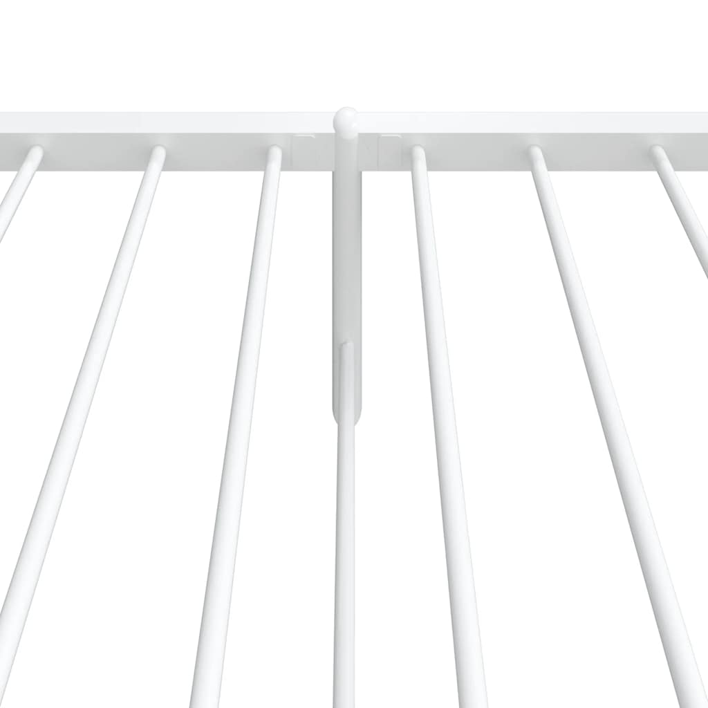 Cadre de lit métal sans matelas et pied de lit blanc 100x200 cm - XIOS