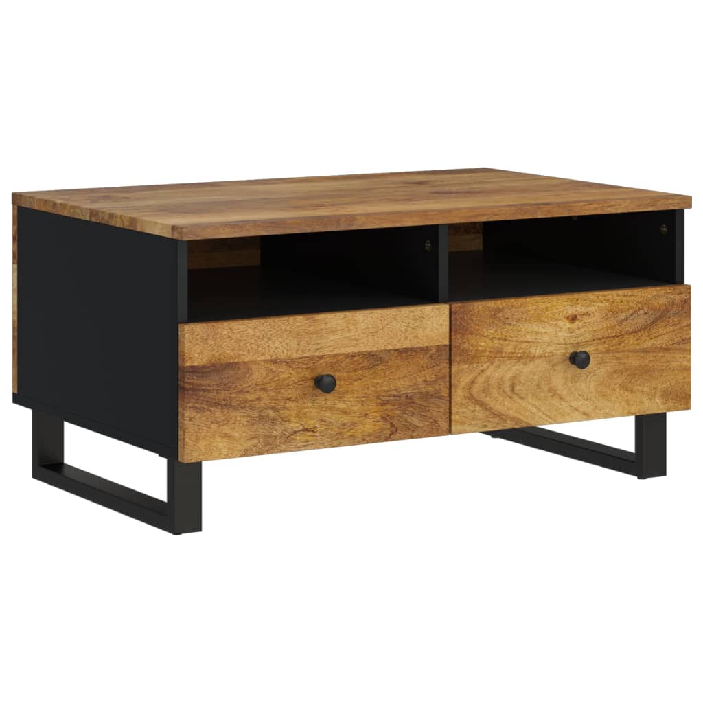 Table basse 80x54x40 cm Bois de manguier solide et d'ingénierie - XIOS