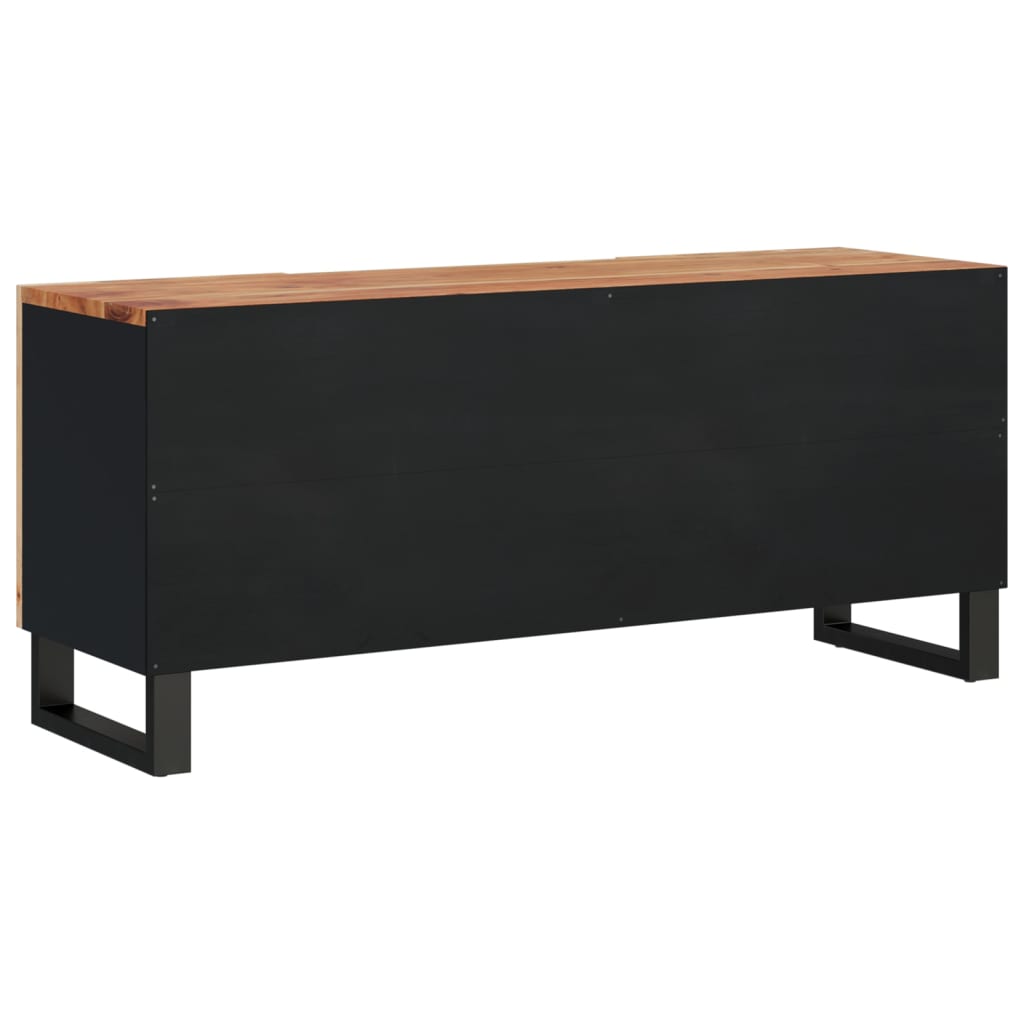 Meuble TV 105x33,5x46 cm bois d'acacia solide et d'ingénierie - XIOS