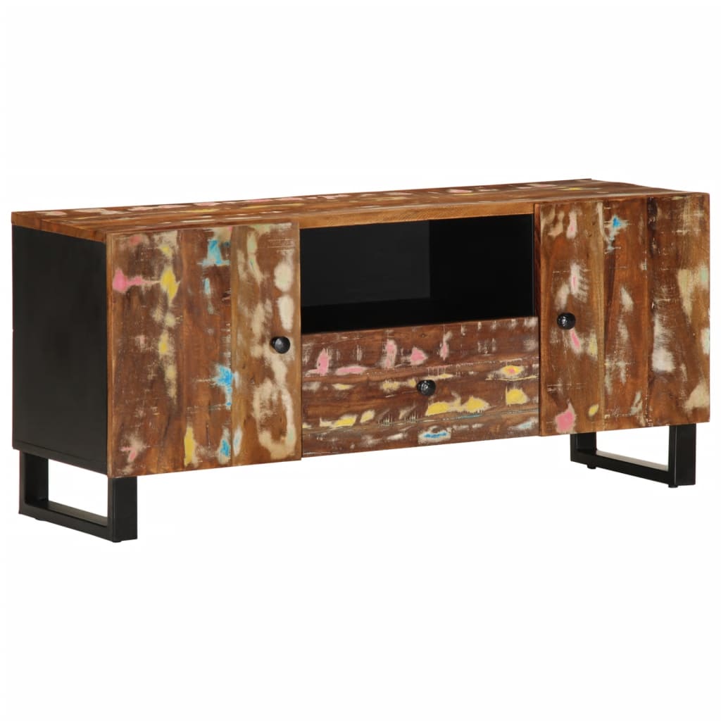 Meuble TV 105x33,5x46 cm bois de récupération et d'ingénierie - XIOS