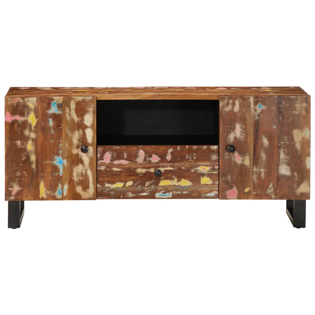 Meuble TV 105x33,5x46 cm bois de récupération et d'ingénierie - XIOS