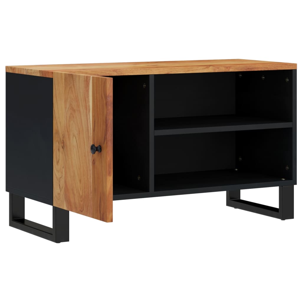 Meuble TV 80x33x46 cm bois d'acacia solide et d'ingénierie - XIOS