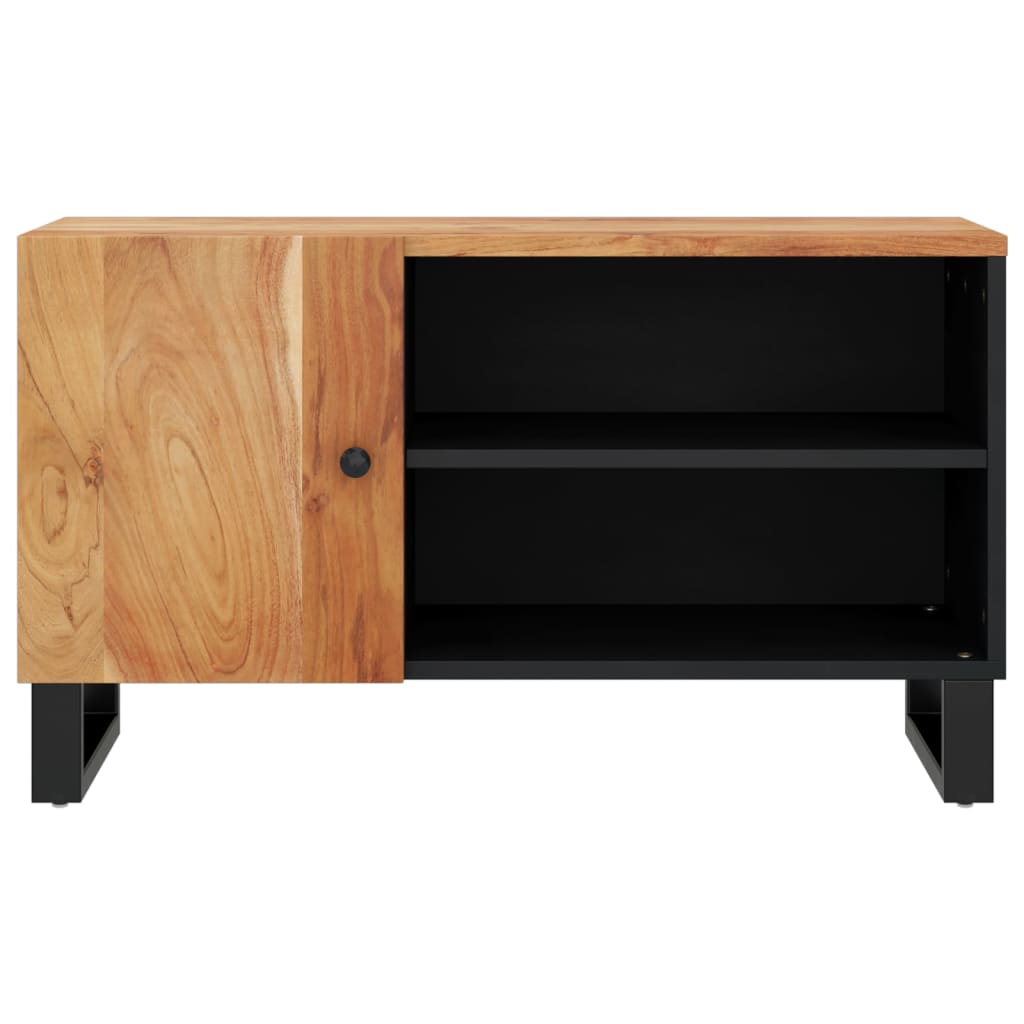 Meuble TV 80x33x46 cm bois d'acacia solide et d'ingénierie - XIOS