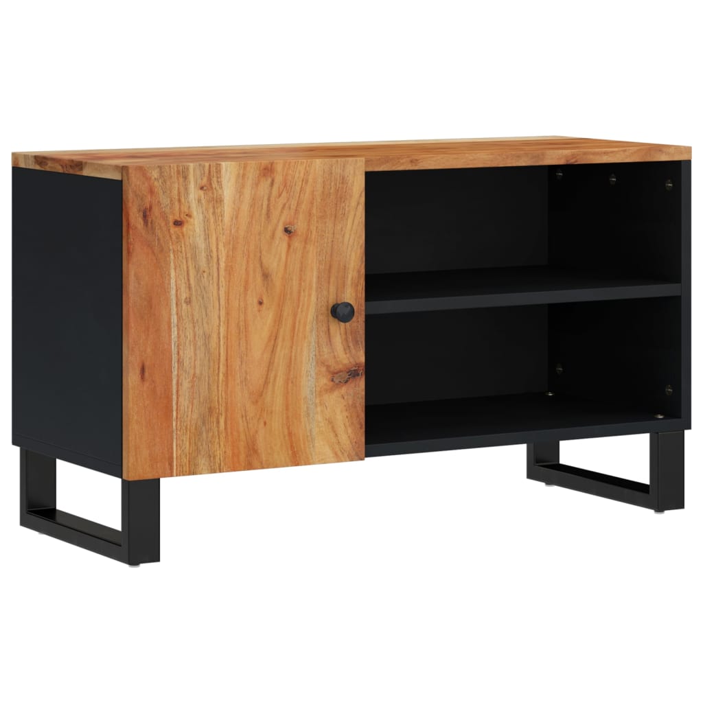 Meuble TV 80x33x46 cm bois d'acacia solide et d'ingénierie - XIOS