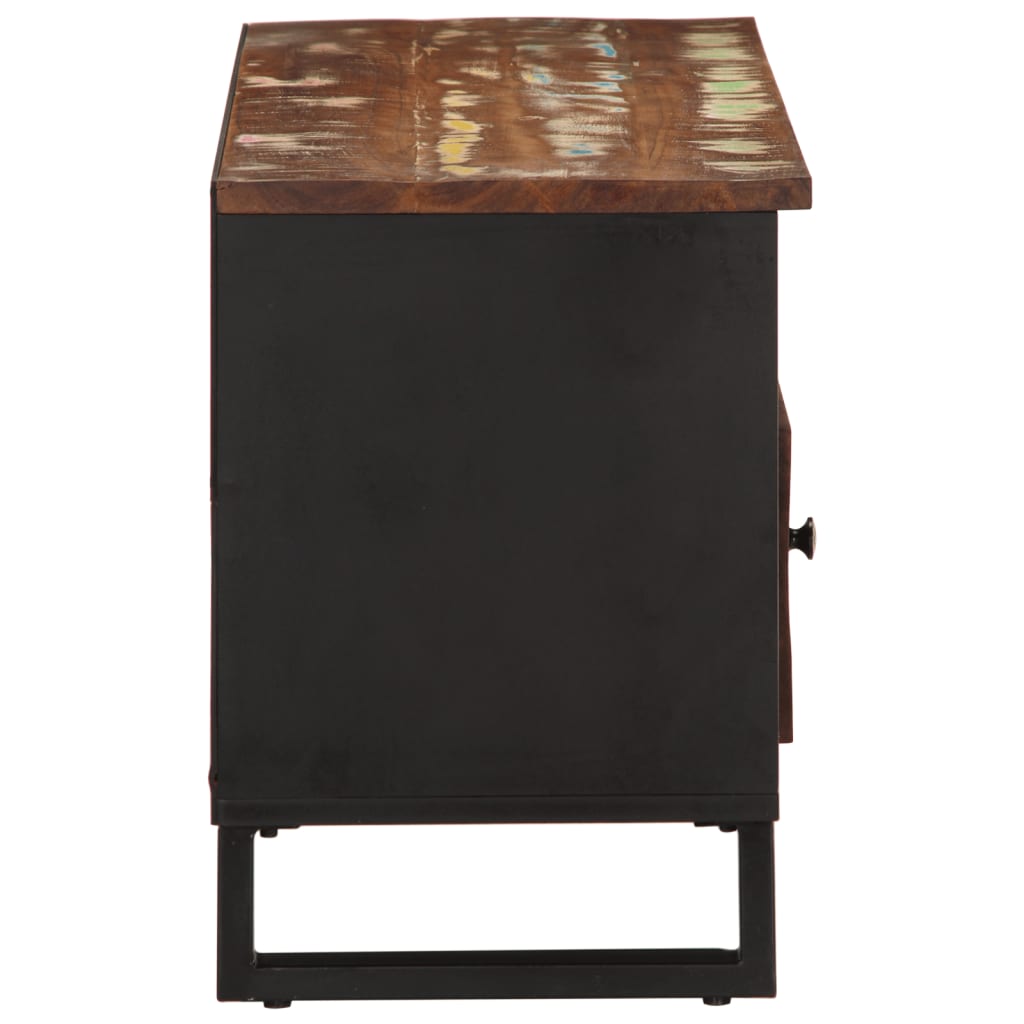 Meuble TV 100x33x46 cm bois de récupération et d'ingénierie - XIOS