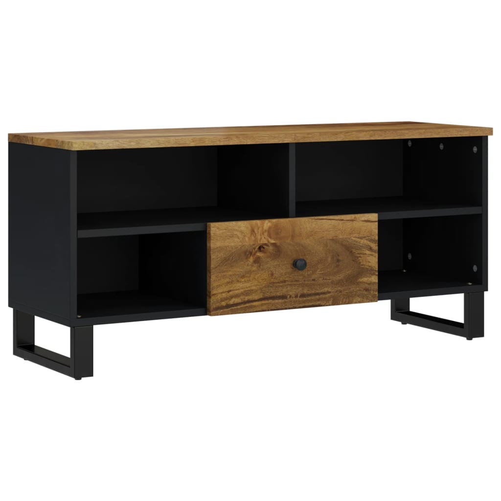 Meuble TV 100x33x46 cm bois de manguier et d'ingénierie - XIOS
