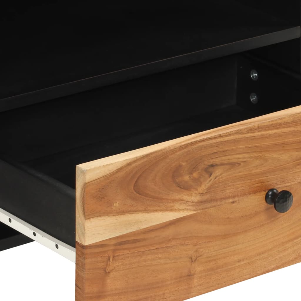 Meuble TV 80x33x46 cm bois d'acacia solide et bois d'ingénierie - XIOS