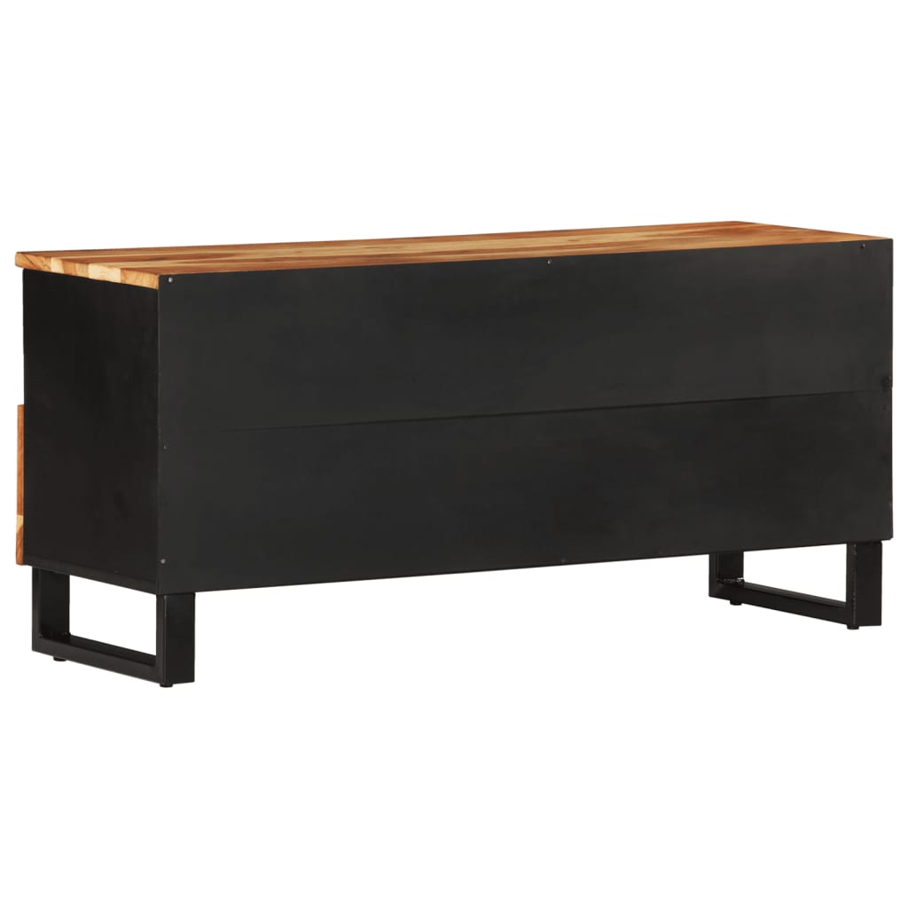 Meuble TV 100x33x46 cm bois d'acacia solide et d'ingénierie - XIOS