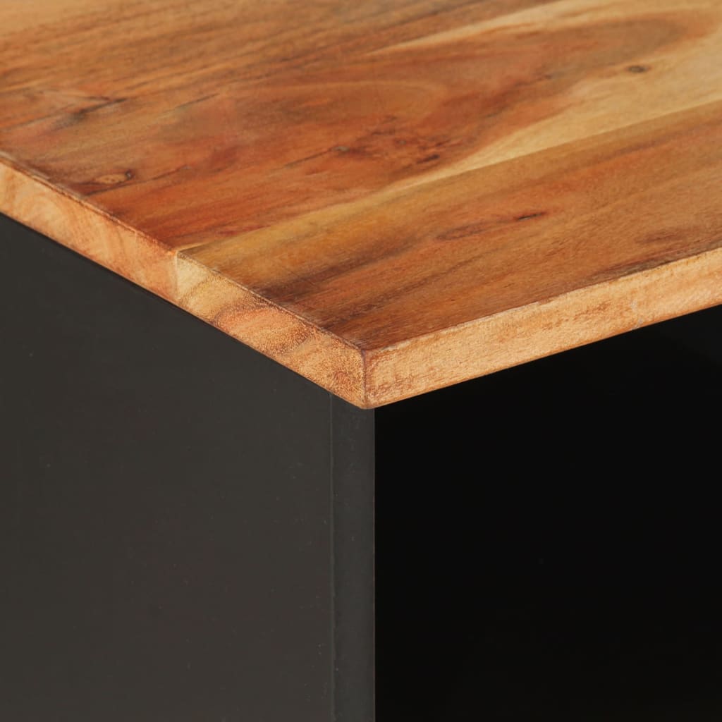 Meuble TV 100x33x46 cm bois d'acacia solide et d'ingénierie - XIOS