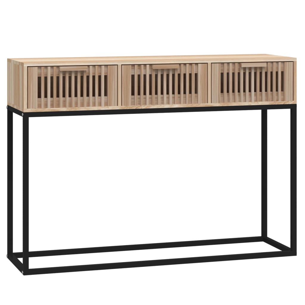Table console 105x30x75 cm bois d'ingénierie et fer - XIOS