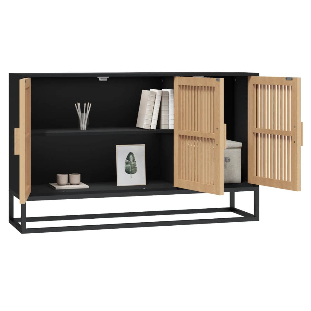 Buffet noir 105x30x65 cm bois d'ingénierie - XIOS