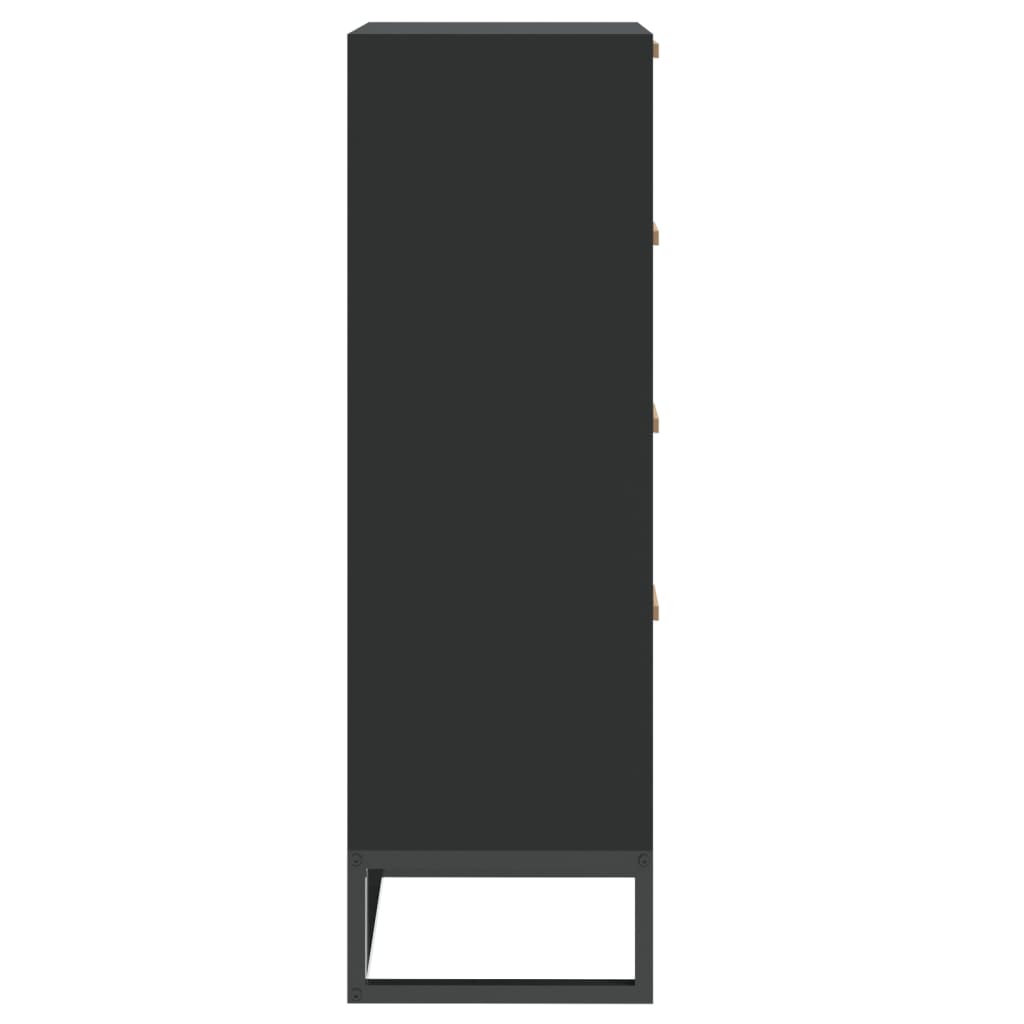 Buffet haut noir 40x30x95 cm bois d'ingénierie - XIOS
