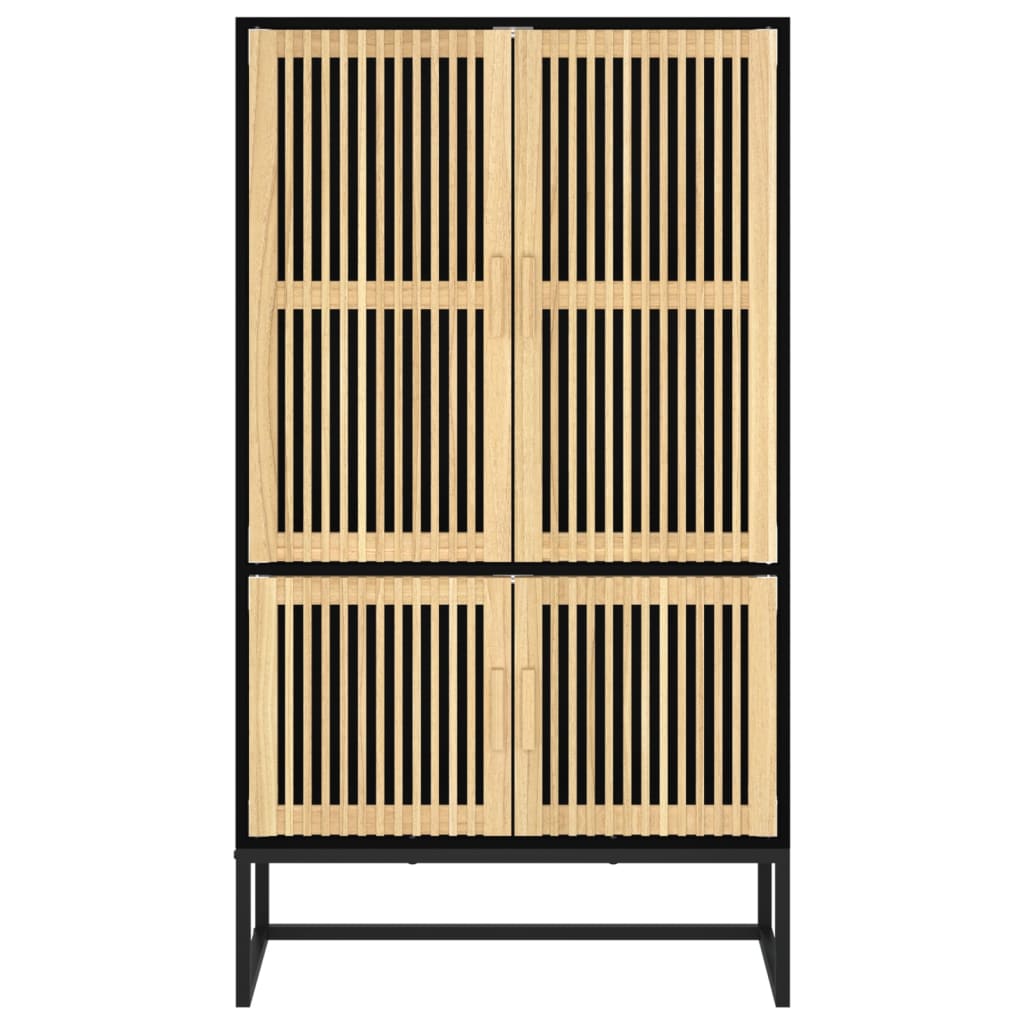 Buffet haut noir 70x35x125 cm bois d'ingénierie - XIOS