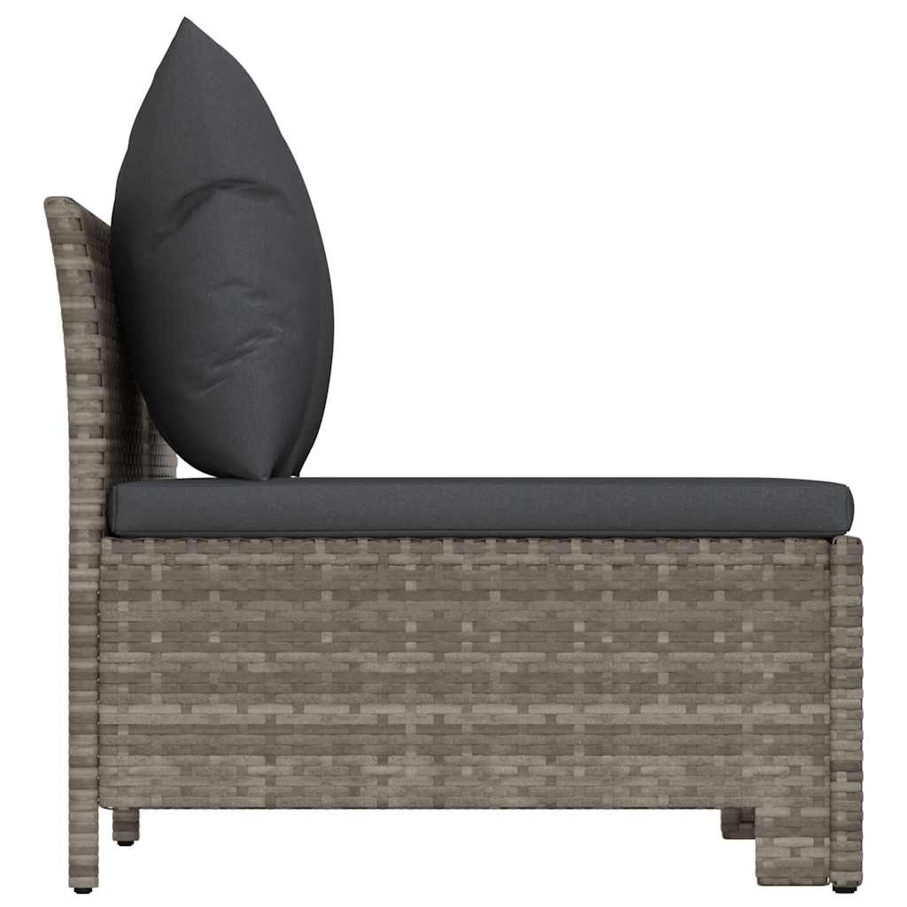 Canapé de jardin 2 places avec coussins Gris Résine tressée - XIOS