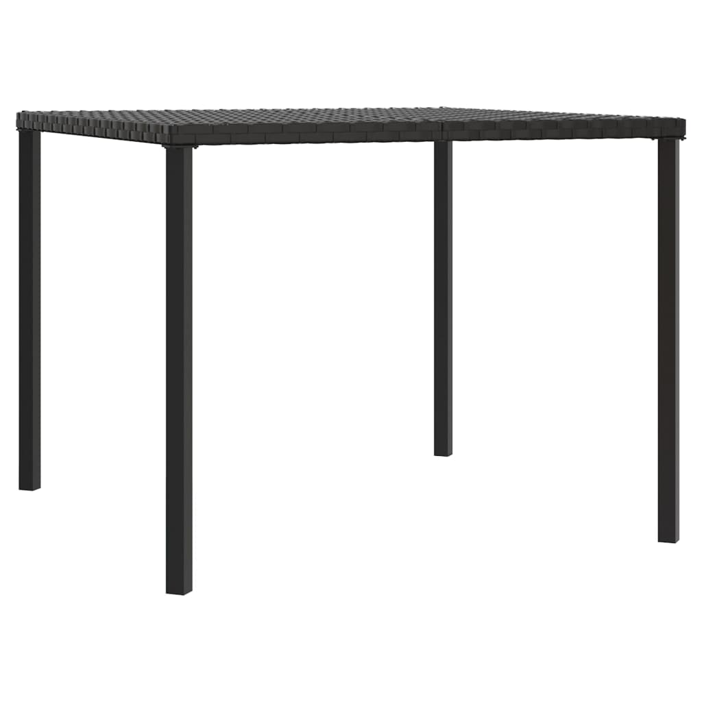 Ensemble à manger de jardin coussins 2pcs noir résine tressée - XIOS
