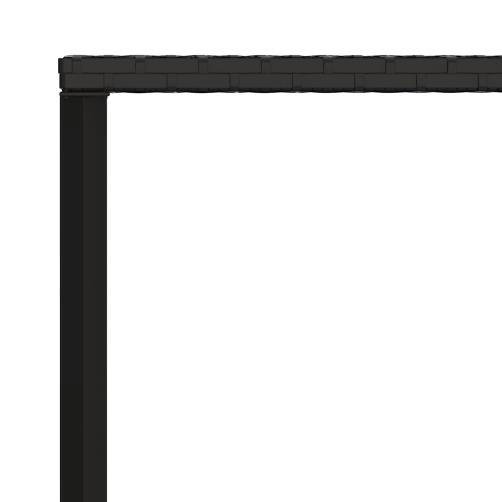 Ensemble à manger de jardin coussins 2pcs noir résine tressée - XIOS