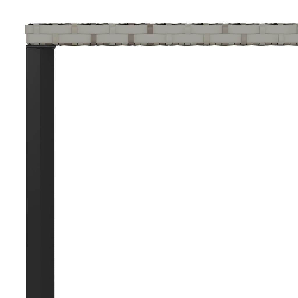 Ensemble à manger de jardin et coussins 2 pcs gris rotin - XIOS