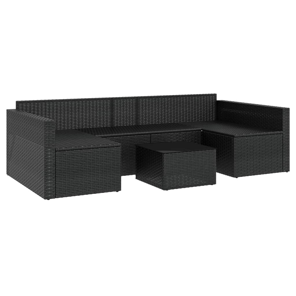 Salon de jardin 2 pcs avec coussins Noir Résine tressée - XIOS