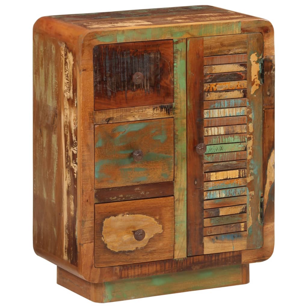 Buffet avec 3 tiroirs 55x30x70 cm bois de récupération massif - XIOS