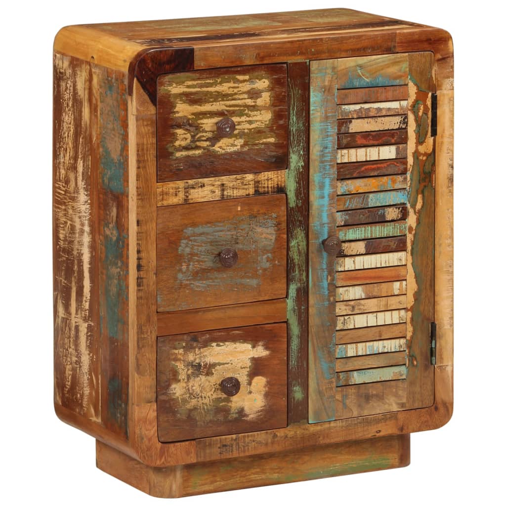 Buffet avec 3 tiroirs 55x30x70 cm bois de récupération massif