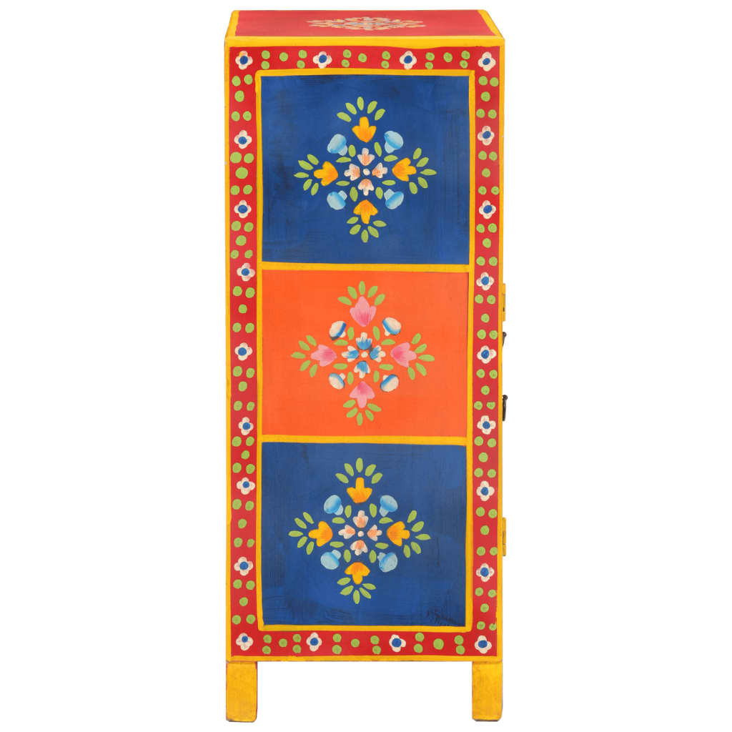 Buffet peint à la main 54x30x74 cm bois massif de manguier - XIOS