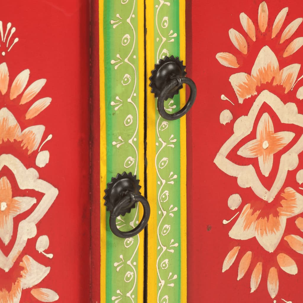 Buffet peint à la main 54x30x74 cm bois massif de manguier - XIOS