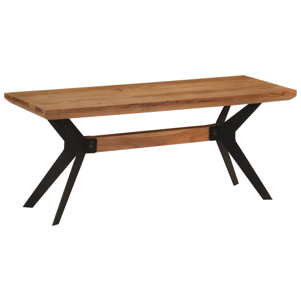 Banc de salle à manger 110x40x46 cm bois massif acacia et acier - XIOS