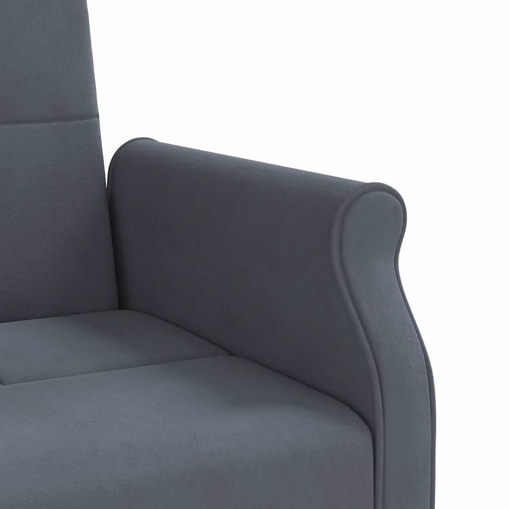 Canapé-lit avec coussins gris foncé velours - XIOS