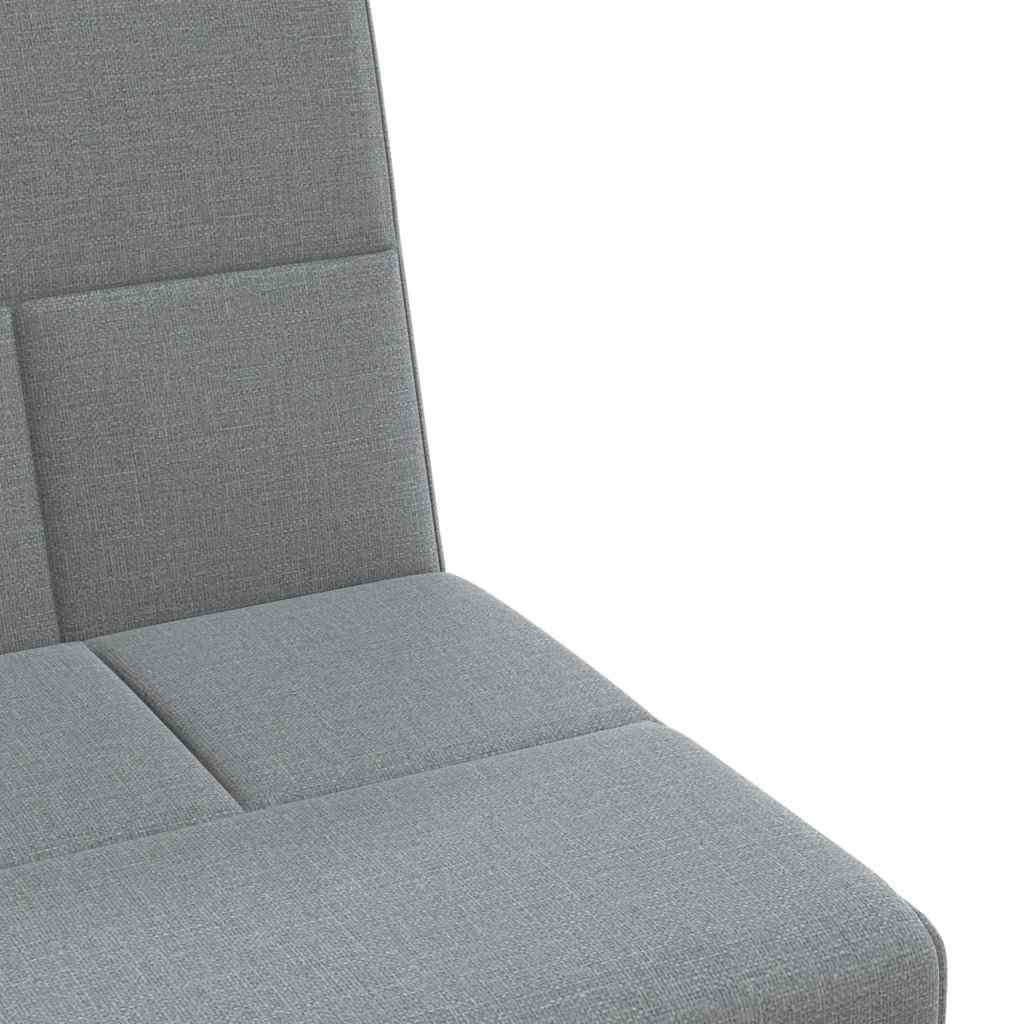 Canapé-lit avec porte-gobelets gris clair tissu - XIOS